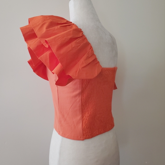 Anthropologie Sunday In Brooklyn Ruffled One Shoulder Top - Picture 11 of 16